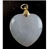 Image 2 : Fine 14K Clasp Lavender Jadeite Heart Pendant