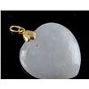 Image 3 : Fine 14K Clasp Lavender Jadeite Heart Pendant