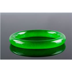 Burma Emerald Green Jadeite Bangle Certified A
