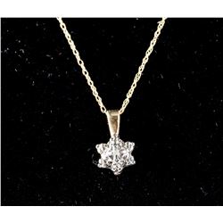 10k Yellow Gold Diamond Star Pendant RV $200