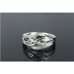 Sterling Silver 0.18ct Diamonds Ring CRV$450