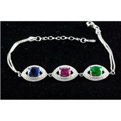 4.50ct Ruby, Sapphire & Emerald Bracelet CRV $890