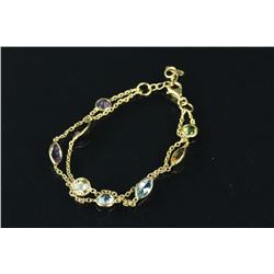 Sterling Silver Gold Gemstone Bracelet CRV $650