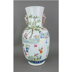 Late 19th C. Famille Rose Porcelain Vase Daoguang