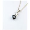 Image 2 : 18CAI-25 BLACK  WHITE DIAMOND PENDANT