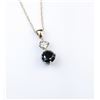 Image 3 : 18CAI-25 BLACK  WHITE DIAMOND PENDANT
