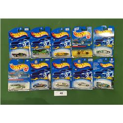 10 NEW IN PACKAGE 1990'S/2000'S HOTWHEELS