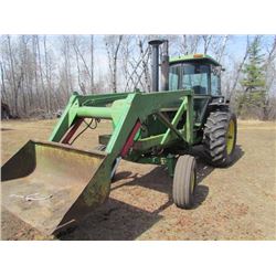 4430 J.D. Tractor c/w FEL $100 easy on 20.8x34 tires, air 