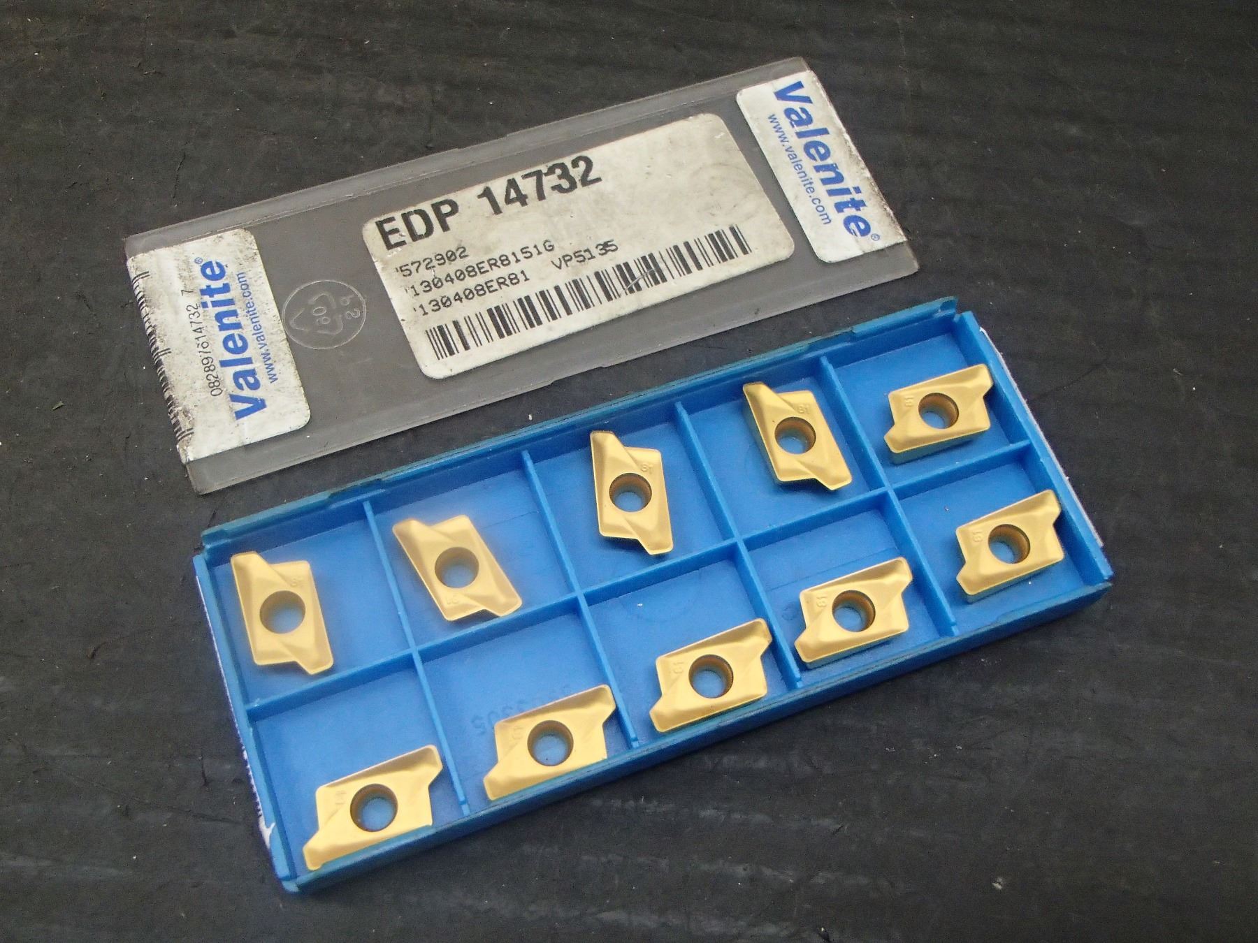 New Valenite Carbide Inserts, P/N AP 130408 ER 81 VP5135