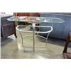 Image 2 : MODERN BRUSHED METAL GLASSTOP SOFA TABLE