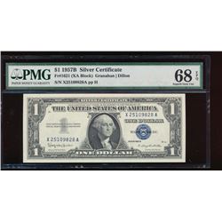 1957B $1 Silver Certificate PMG 68EPQ