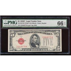 1928F $5 Legal Tender Note PMG 66EPQ