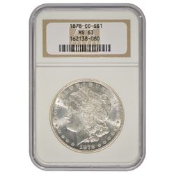 1878-CC $1 Morgan Silver Dollar Coin NGC MS63