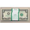 Image 1 : Lot of 100 Consecutive 2003A $2 Boston Federal Reserve Notes