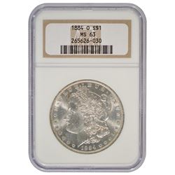 1884-O $1 Morgan Silver Dollar Coin NGC MS63