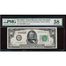 1928A $50 Cleveland Federal Reserve Note PMG 58