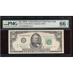 1950D $50 New York Federal Reserve Note PMG 66EPQ