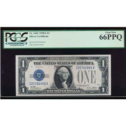 1928A $1 Silver Certificate PCGS 66PPQ