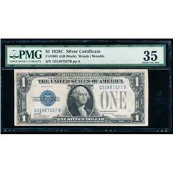 1928C $1 Silver Certificate PMG 35