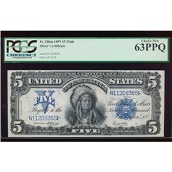 1899 $5 Chief Silver Certificate PCGS 63PPQ