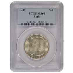 1936 Elgin Commemorative Half Dollar Coin PCGS MS66