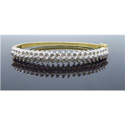 14KT Two Tone Gold 1.30ctw Diamond Bracelet