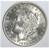 Image 3 : 1891 $1 Morgan Silver Dollar Coin MS65