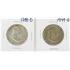 Image 1 : Lot of 1948-D to 1949-D Franklin Half Dollar Silver Coins