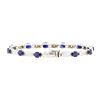 Image 2 : 14KT White Gold 6.50 ctw Sapphire and Diamond Bracelet