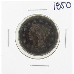 1850 Braided Hair Large Cent Coin