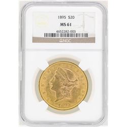 1895 $20 Liberty Head Double Eagle Gold Coin NGC MS61