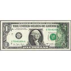 1977 $1 Federal Reserve Note Offset ERROR