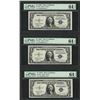 Image 1 : Lot of (3) Consecutive 1935C $1 Silver Certificate Notes PMG Choice Uncirculated