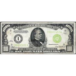 1934 $1,000 Federal Reserve Note Minneapolis