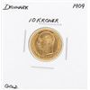 Image 1 : 1909 Denmark 10 Kroner Gold Coin