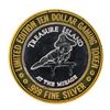 Image 2 : .999 Silver Treasure Island Las Vegas, Nevada $10 Casino Limited Edition Gaming