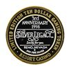 Image 2 : .999 Silver Silver Legacy Reno, Nevada $10 Casino Limited Edition Gaming Token