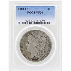 1881-CC $1 Morgan Silver Dollar Coin PCGS VF30