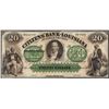 Image 1 : 1800's $20 Citizens Bank of Louisiana Obsolete Notes