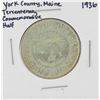 Image 1 : 1936 York County, Maine Tercentenary Commemorative Half Dollar Coin