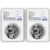 Image 1 : Lot of (2) 2018 Niue $2 Star Wars Stormtrooper Silver Coins NGC MS70 Early Relea