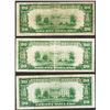 Image 2 : Lot of (3) 1928 $20 Federal Reserve Notes