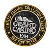 Image 1 : .999 Silver The The Grand Atlantic City, NJ $10 Casino Limited Edition Gaming To