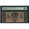 Image 1 : 1800's $5 Citizens Bank of Louisiana Obsolete Note PMG Gem Uncirculated 65EPQ