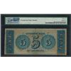Image 2 : 1800's $5 Citizens Bank of Louisiana Obsolete Note PMG Gem Uncirculated 65EPQ