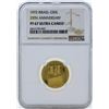 Image 1 : 1973 Israel 50 Lirot 25th Anniversary Proof Gold Coin NGC PF67 Ultra Cameo