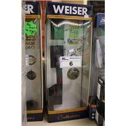 WEISER SMART KEY DEADBOLT AND DOOR HANDLE KIT - BLACK