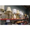 Image 2 : TOP SHELF OF ASSORTED TABLE LAMPS