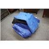 Image 2 : END TABLE, 3 CHAIRS, AND ASSORTED TARPS