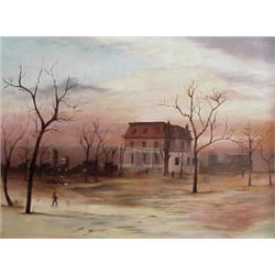 American School (19th Century), AFTER THE CIVIL WAR (ATLANTA), c. 1880, oil painting on F. W. D...
